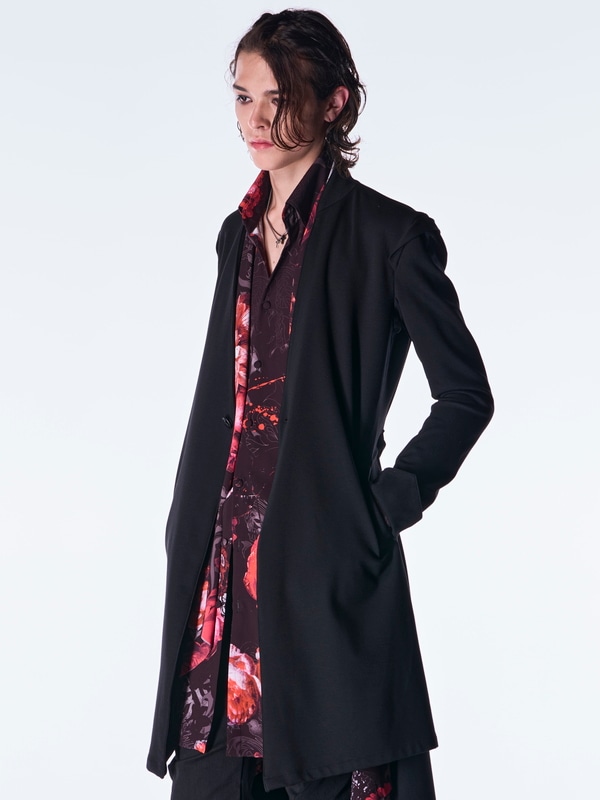 (ͽ���ʡ� 8������9������ͽ��/kiryuyrik������奦����奦/Mockroady No Collar Flare Jacket/Black