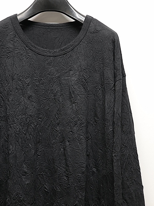 SALE30%OFF/Ground Y�����饦��ɥ磻/COTTON POLYESTER HEM JUMBO LONG SLEEVED T/BLACK.