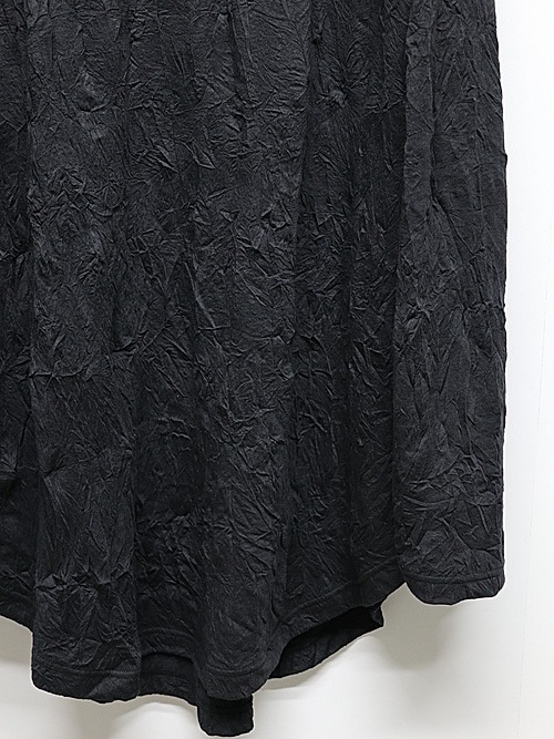 SALE30%OFF/Ground Y�����饦��ɥ磻/COTTON POLYESTER HEM JUMBO LONG SLEEVED T/BLACK.