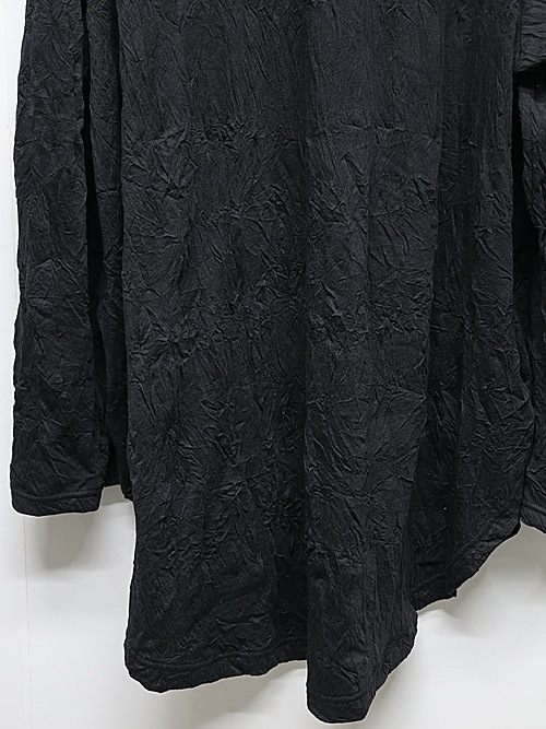 SALE30%OFF/Ground Y�����饦��ɥ磻/COTTON POLYESTER HEM JUMBO LONG SLEEVED T/BLACK.