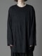SALE30%OFF/Ground Y�����饦��ɥ磻/COTTON POLYESTER HEM JUMBO LONG SLEEVED T/BLACK.