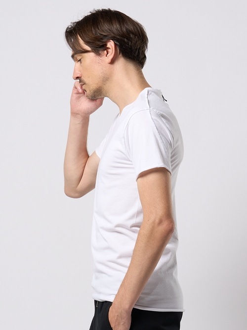 (ͽ���ʡ�3��4������ͽ��/wjk�����֥른��������/cut-off crew-neck S/S/white