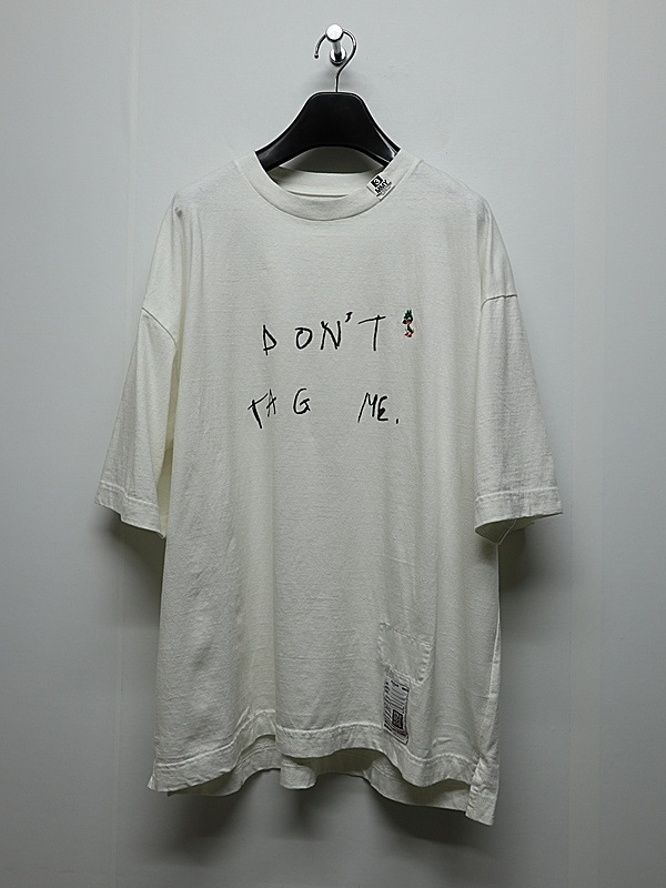 Maison MIHARA YASUHIRO���᥾�� �ߥϥ�䥹�ҥ�/Jersey Stitch DON'T TAG ME. PRINTED TEE/WHITE