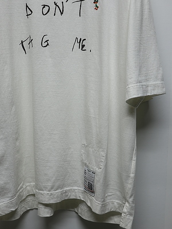 Maison MIHARA YASUHIRO���᥾�� �ߥϥ�䥹�ҥ�/Jersey Stitch DON'T TAG ME. PRINTED TEE/WHITE