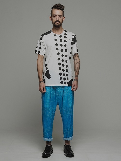 �㴰���nude:masahiko maruyama ���̡���:�ޥ��ҥ��ޥ���/30 Cotton Jersey PRINT T SHIRT/Off White