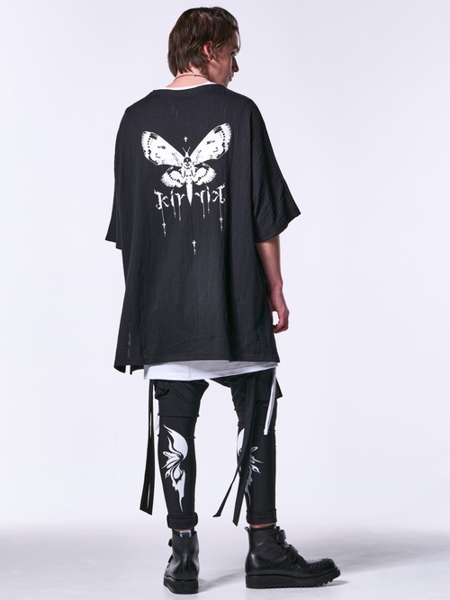 SALE30%OFF/kiryuyrik奦奦/High Tension Jersey Saruel Cargo Pants/Black