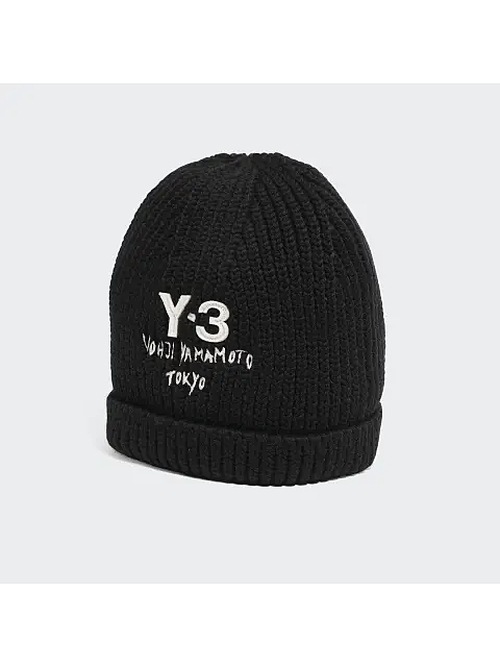 Y-3磻꡼/Y-3 KNIT BEANIE/BLACK