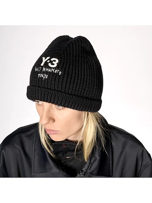 Y-3磻꡼/Y-3 KNIT BEANIE/BLACK