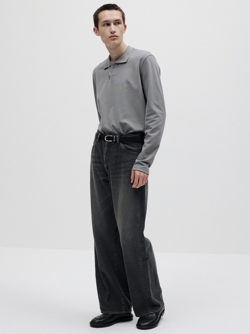 ATTACHMENT�������å�����/13OZ DENIM 3D JEANS/BLACK