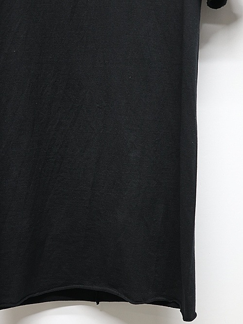 wjk�����֥른��������/cut-off crew-neck S/S/deep black