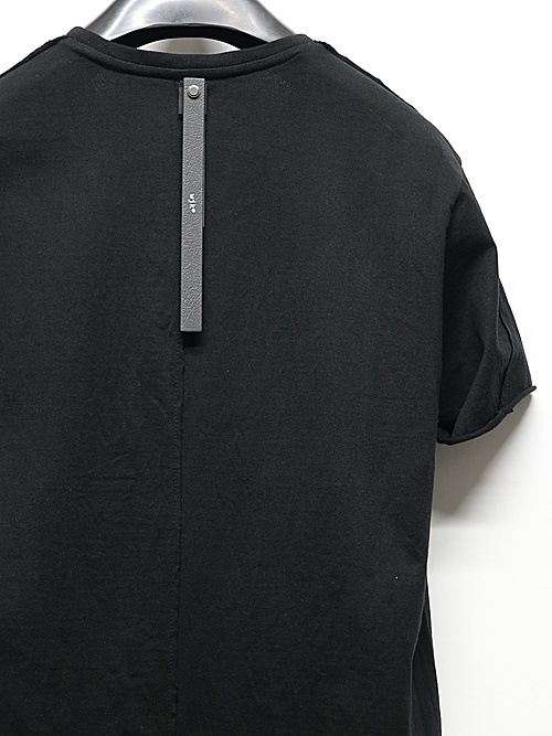 wjk�����֥른��������/cut-off crew-neck S/S/deep black