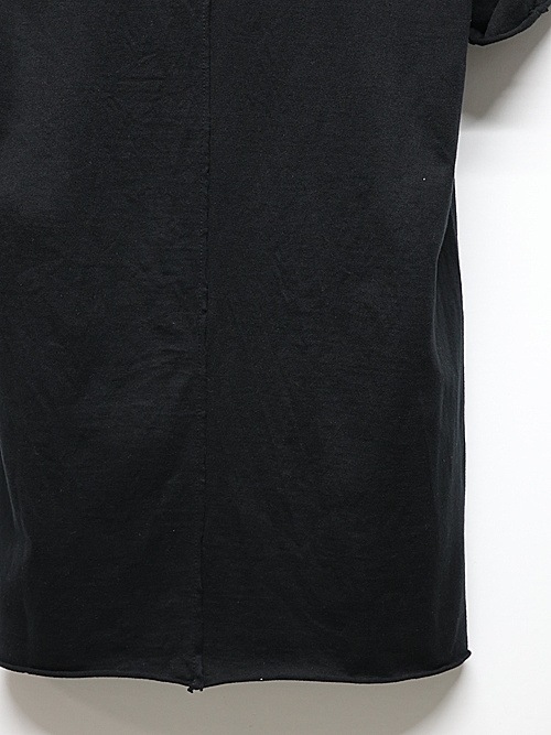 wjk�����֥른��������/cut-off crew-neck S/S/deep black