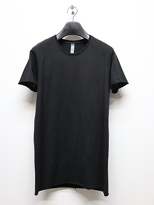 wjk�����֥른��������/cut-off crew-neck S/S/deep black