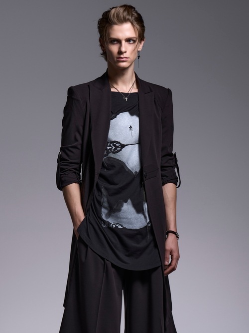 (ͽ���ʡ�4��5������ͽ��/kiryuyrik������奦����奦/T/R Gabardine Goth Flare Jacket/Black