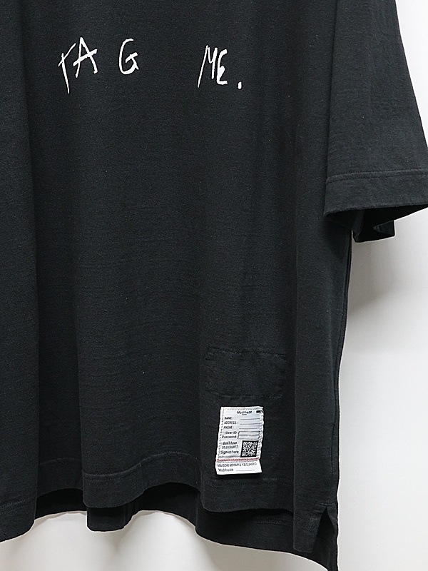 Maison MIHARA YASUHIRO���᥾�� �ߥϥ�䥹�ҥ�/Jersey Stitch DON'T TAG ME. PRINTED TEE/BLACK