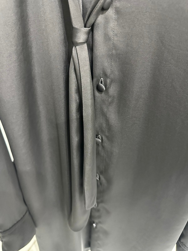 (ͽ���ʡ�8������9������ͽ��/kiryuyrik������奦����奦/Vintage Satin Stand Collar Shirt/Black