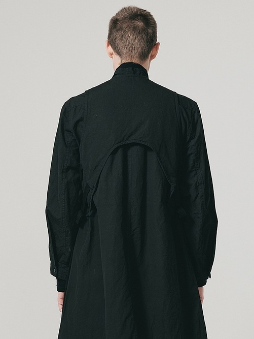 �㴰���nude:masahiko maruyama ���̡���:�ޥ��ҥ��ޥ���/Cotton/Japanese Paper Cloth GARMENT DYED MULTI POCKET VEST/Black