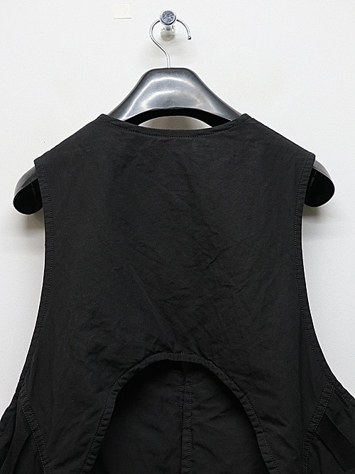 �㴰���nude:masahiko maruyama ���̡���:�ޥ��ҥ��ޥ���/Cotton/Japanese Paper Cloth GARMENT DYED MULTI POCKET VEST/Black