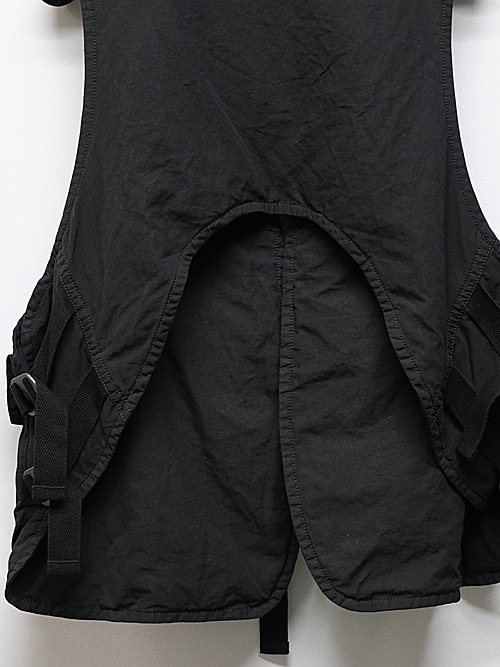 �㴰���nude:masahiko maruyama ���̡���:�ޥ��ҥ��ޥ���/Cotton/Japanese Paper Cloth GARMENT DYED MULTI POCKET VEST/Black