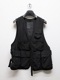 �㴰���nude:masahiko maruyama ���̡���:�ޥ��ҥ��ޥ���/Cotton/Japanese Paper Cloth GARMENT DYED MULTI POCKET VEST/Black