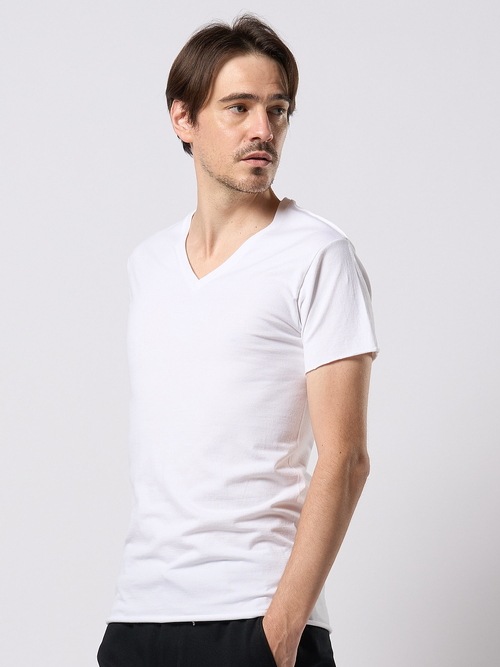 (ͽ���ʡ�3��4������ͽ��/wjk�����֥른��������/cut-off V-neck S/S/white