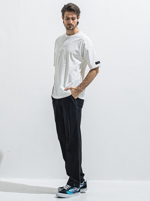 (ͽ���ʡ�5��6������ͽ��/40TH RESOUND CLOTHING���ꥵ����ɥ���������/SUPER TIGHT TAPERD EDGE NYLON SEMI WIDE PT/BKBK