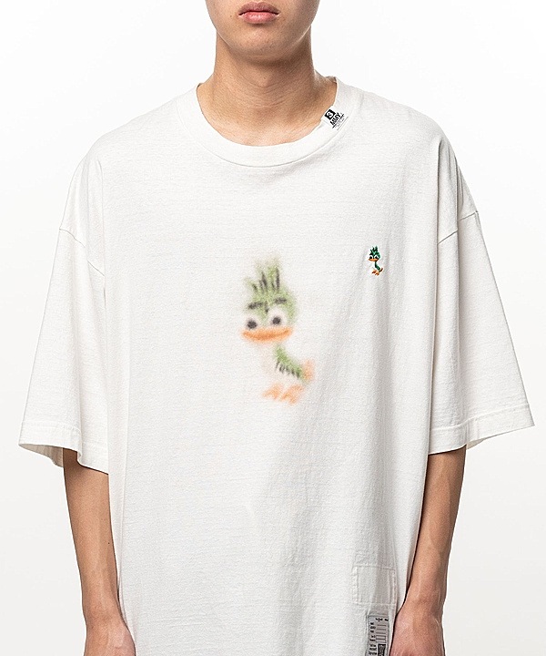 Maison MIHARA YASUHIRO���᥾�� �ߥϥ�䥹�ҥ�/Jersey Stitch LEON PRINTED TEE/WHITE