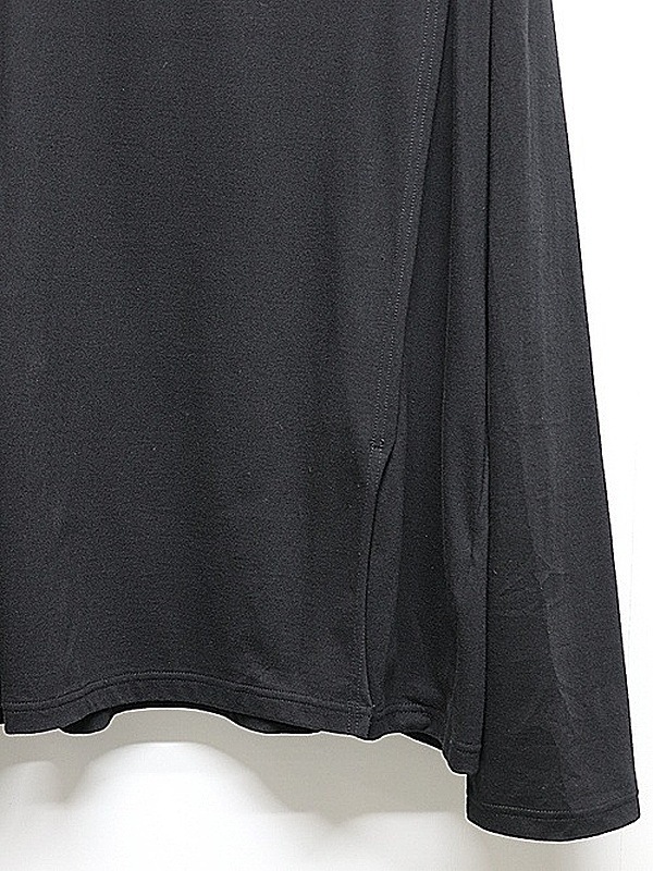 Ground Y�����饦��ɥ磻/30/- COTTON JERSEY MIX TIERED LONG SLEEVED T/BLACK