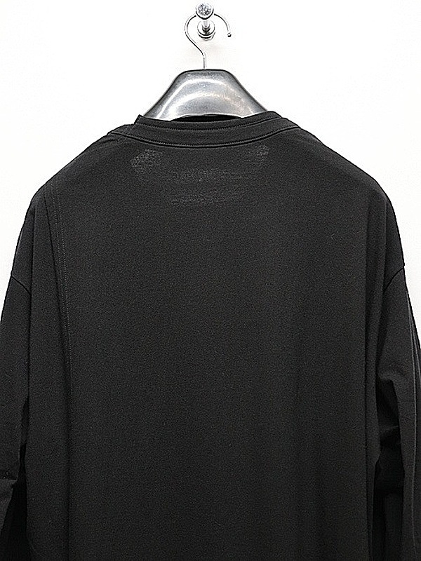 Ground Y�����饦��ɥ磻/30/- COTTON JERSEY MIX TIERED LONG SLEEVED T/BLACK