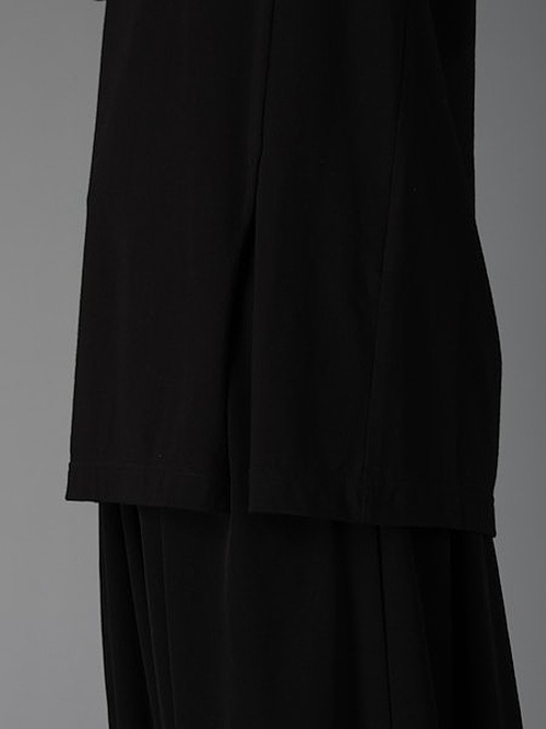 Ground Y�����饦��ɥ磻/30/- COTTON JERSEY MIX TIERED LONG SLEEVED T/BLACK