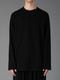 Ground Y�����饦��ɥ磻/30/- COTTON JERSEY MIX TIERED LONG SLEEVED T/BLACK