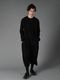 Ground Y�����饦��ɥ磻/30/- COTTON JERSEY MIX TIERED LONG SLEEVED T/BLACK