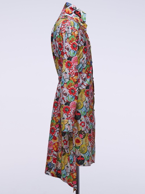�㴰���THE ONENESS�ʥ����ͥ���/Recycled PE Taffeta EDEN Stand Collar Flare Shirt/EDEN
