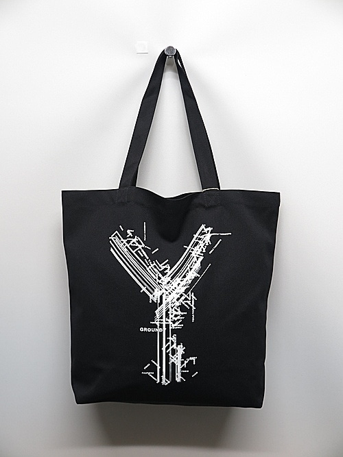Ground Y�����饦��ɥ磻/cotton cambus Tote bag Y/BLACK