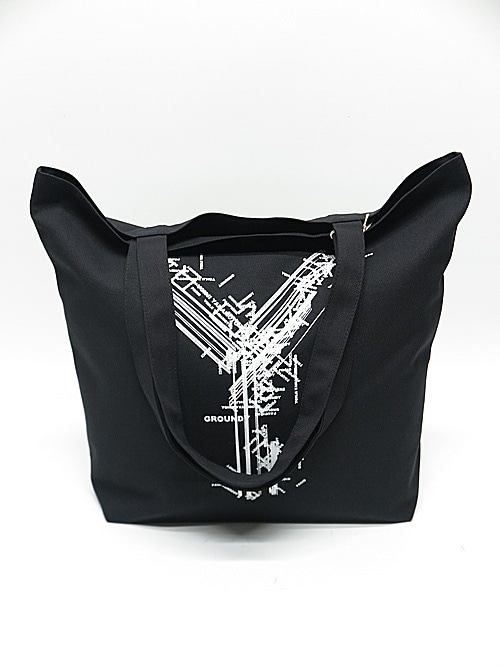 Ground Y�����饦��ɥ磻/cotton cambus Tote bag Y/BLACK