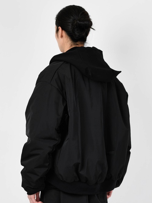 �㴰���LAD MUSICIAN����å� �ߥ塼�������/24G LOOP BACK EAR HOOD ZIPUP PK/BLACK