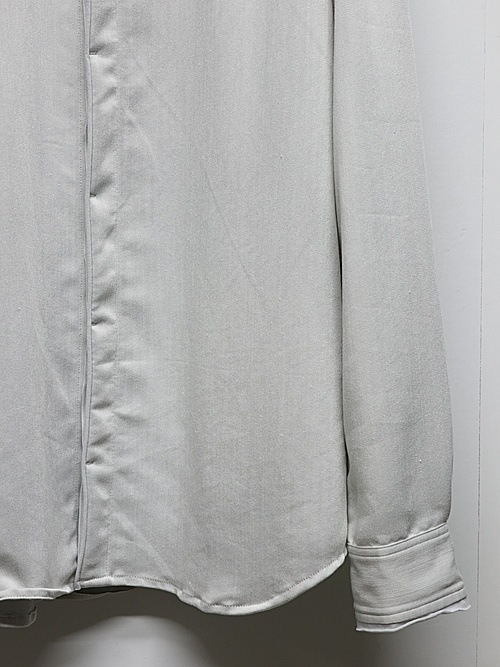 wjk�����֥른��������/fly front shirt/ice gray