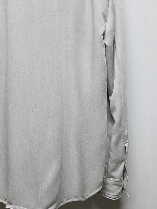 wjk�����֥른��������/fly front shirt/ice gray