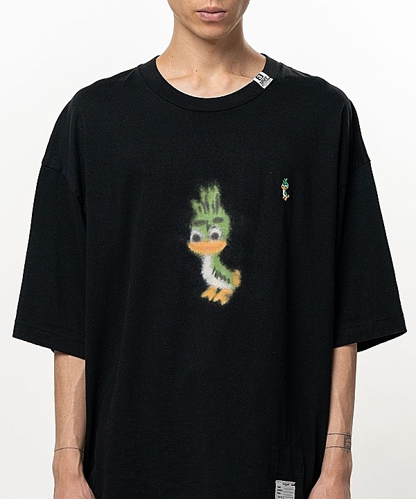 Maison MIHARA YASUHIRO���᥾�� �ߥϥ�䥹�ҥ�/Jersey Stitch LEON PRINTED TEE/BLACK