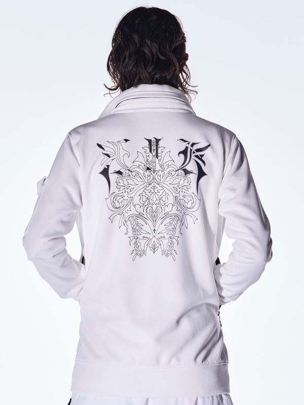 (ͽ���ʡ�8������9������ͽ��/kiryuyrik������奦����奦/Double Knit Jersey Stand Collar Blouson/White