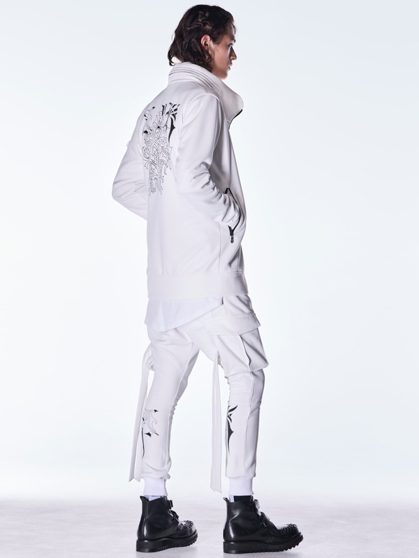 (ͽ���ʡ�8������9������ͽ��/kiryuyrik������奦����奦/Double Knit Jersey Stand Collar Blouson/White