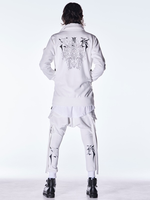 (ͽ���ʡ�8������9������ͽ��/kiryuyrik������奦����奦/Double Knit Jersey Stand Collar Blouson/White