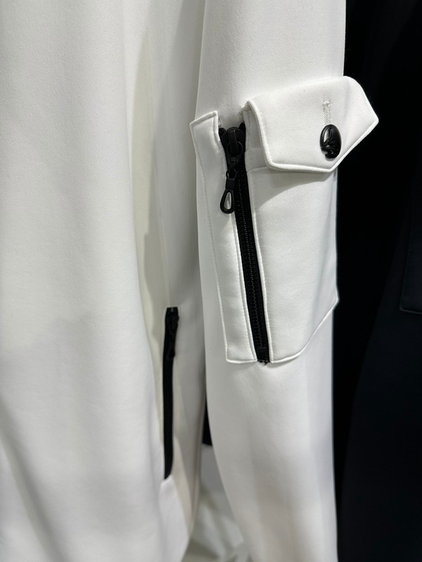 (ͽ���ʡ�8������9������ͽ��/kiryuyrik������奦����奦/Double Knit Jersey Stand Collar Blouson/White