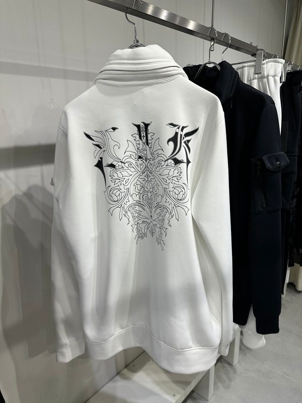 (ͽ���ʡ�8������9������ͽ��/kiryuyrik������奦����奦/Double Knit Jersey Stand Collar Blouson/White