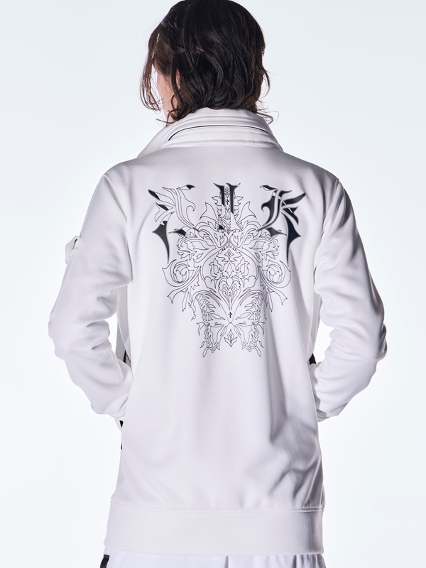 (ͽ���ʡ�8������9������ͽ��/kiryuyrik������奦����奦/Double Knit Jersey Stand Collar Blouson/White