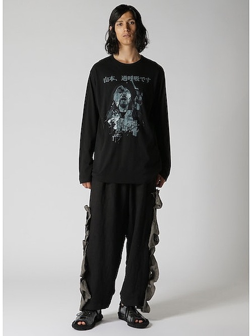 Yohji Yamamoto襦ޥ/COMBED SINGLE J PIGMENT PT LONG SLEEVE/BLK