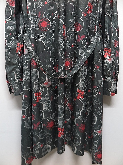 �㴰���THE ONENESS�ʥ����ͥ���/Recycled PE Taffeta EDEN Stand Collar Flare Shirt/OBSIDIANEDEN