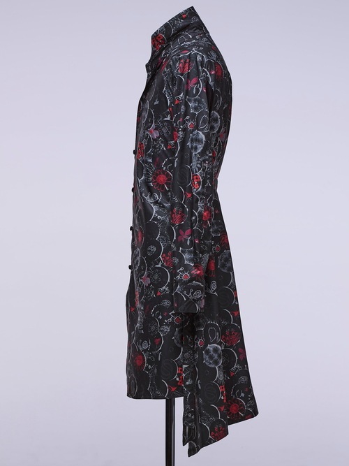 �㴰���THE ONENESS�ʥ����ͥ���/Recycled PE Taffeta EDEN Stand Collar Flare Shirt/OBSIDIANEDEN