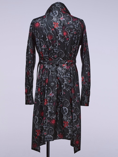 �㴰���THE ONENESS�ʥ����ͥ���/Recycled PE Taffeta EDEN Stand Collar Flare Shirt/OBSIDIANEDEN