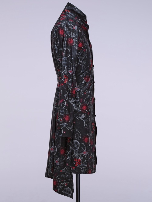 �㴰���THE ONENESS�ʥ����ͥ���/Recycled PE Taffeta EDEN Stand Collar Flare Shirt/OBSIDIANEDEN